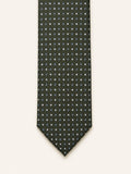 Forest Green Silk Tie — The Diamond Floret Motif