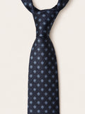 Midnight Geometric Jacquard Silk Tie