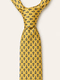 Yellow Anchor Silk Tie