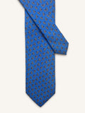 Navy Silk Tie — The Barmeath Motif