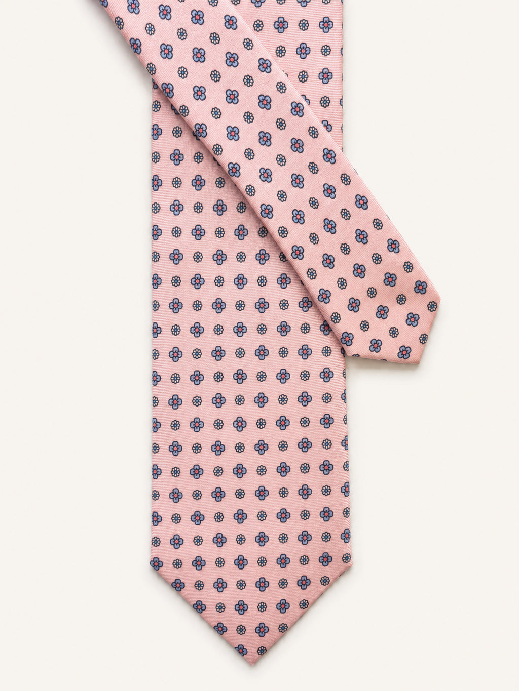 Pink Silk Tie — The Floret Motif
