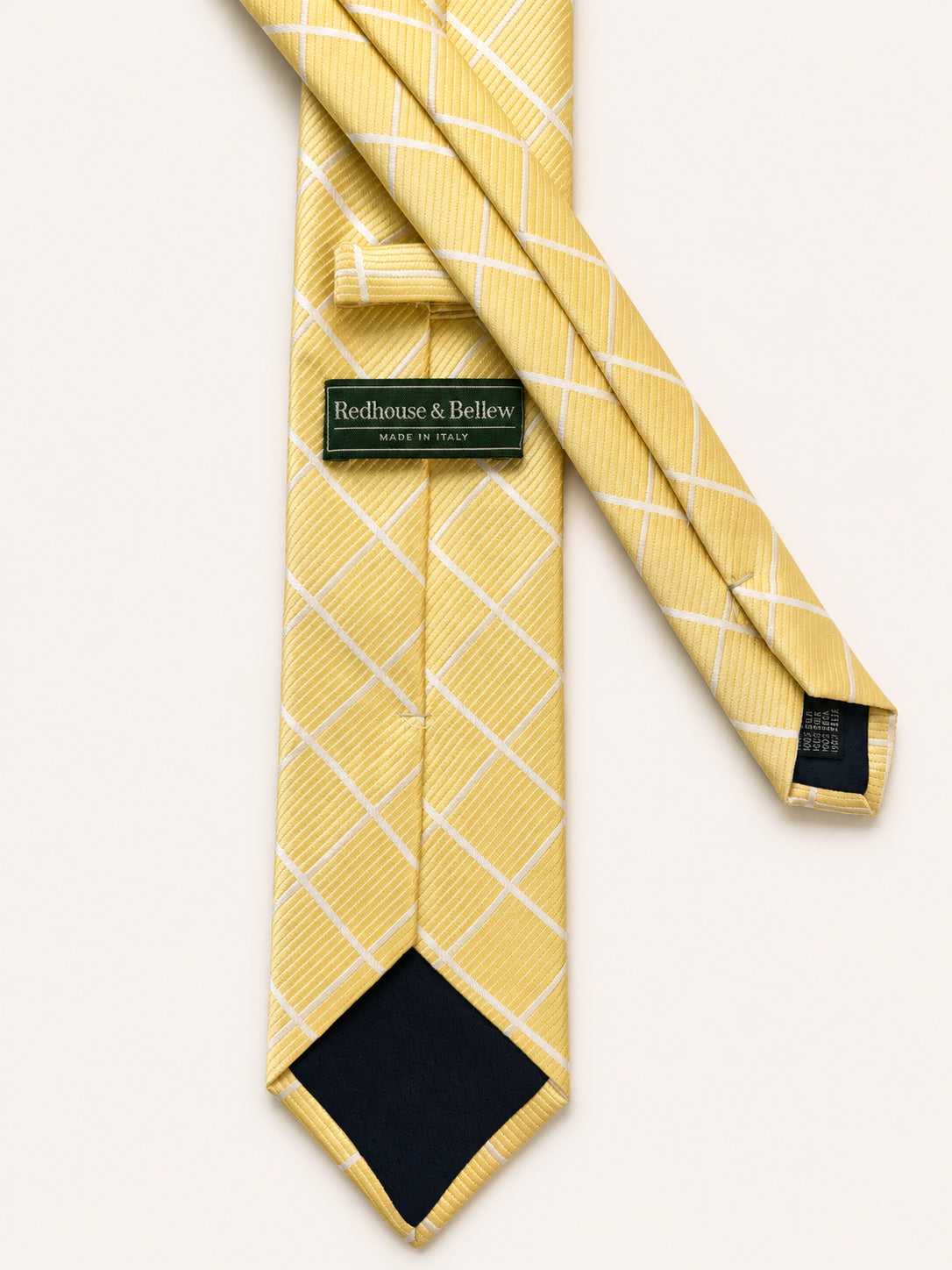 Yellow Silk Tie — The Windowpane Check
