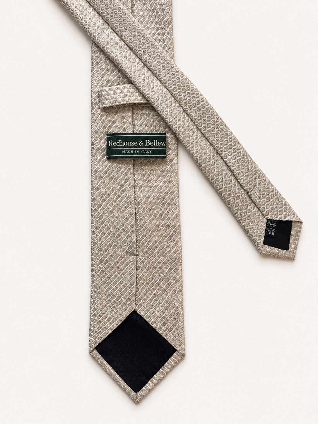 Champagne Silk Tie — The Woven Texture