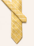 Yellow Silk Tie — The Windowpane Check