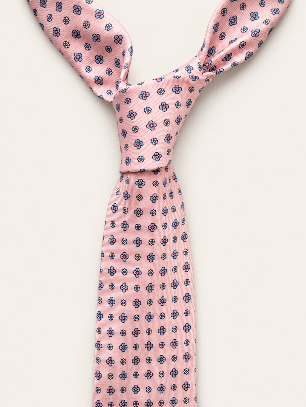 Pink Silk Tie — The Floret Motif