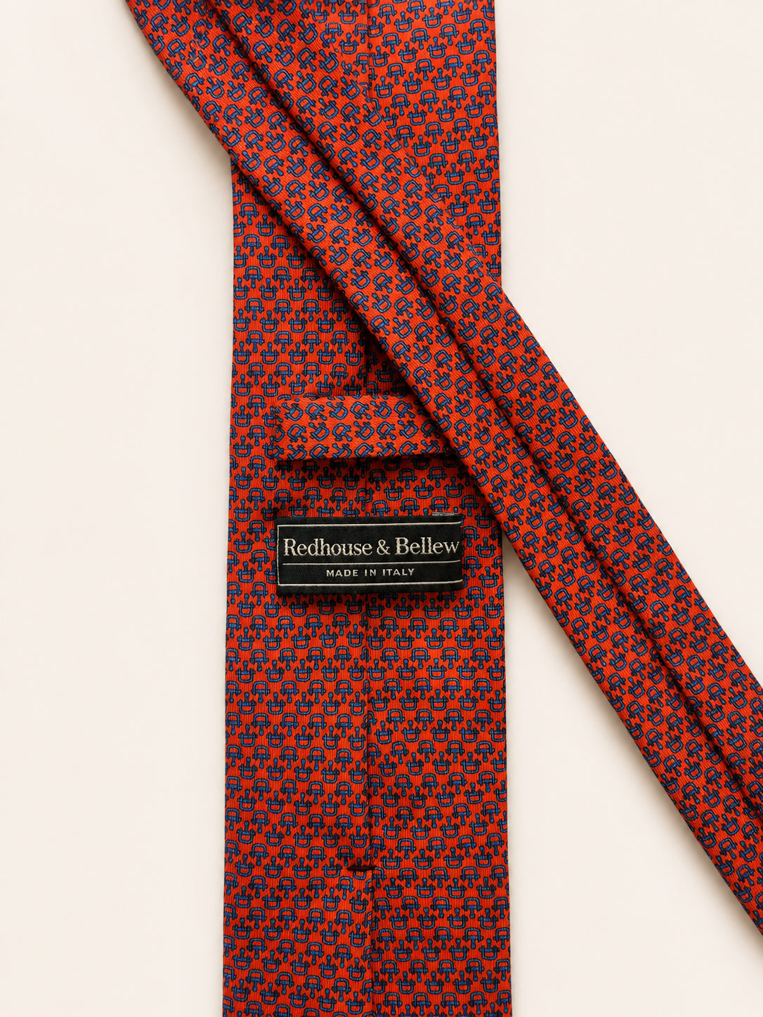 Burnt Orange Silk Tie — The Buckle Motif