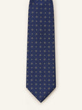 Navy Diamond Foulard Silk Tie