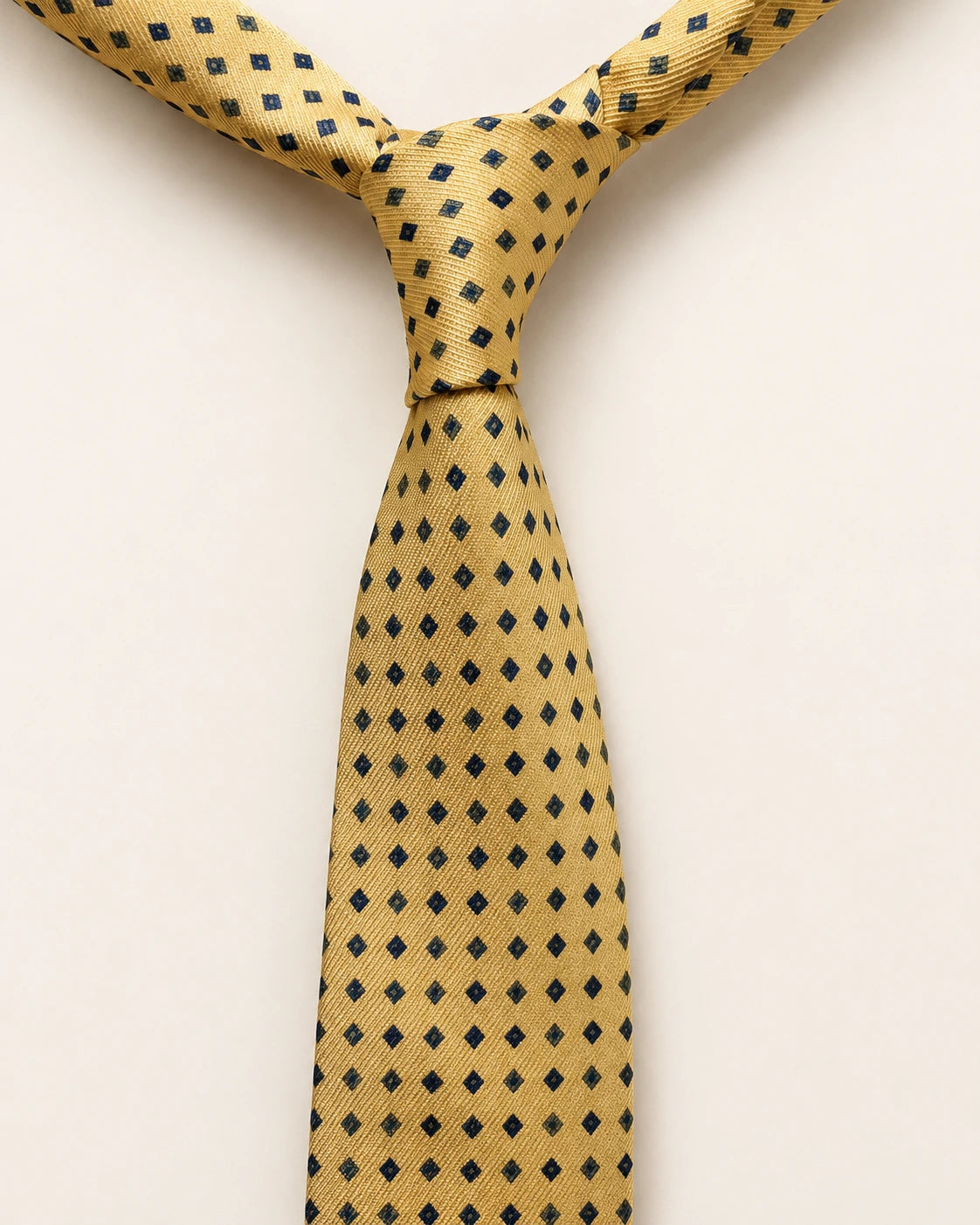 Gold Diamond Foulard Silk Tie