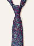 Magenta Grand Paisley Silk Tie