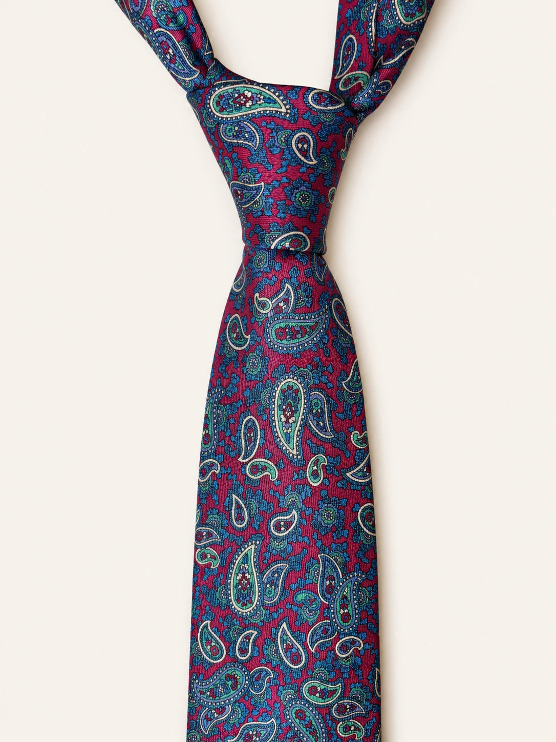 Magenta Grand Paisley Silk Tie