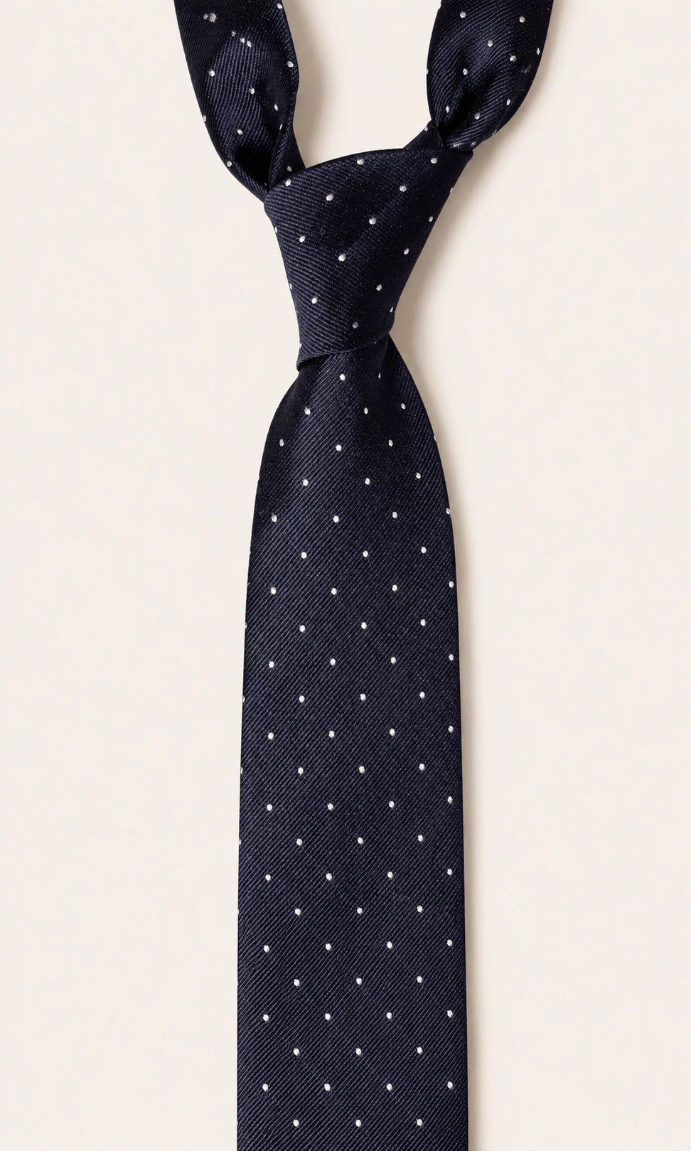 Navy Pin Dot Silk Tie