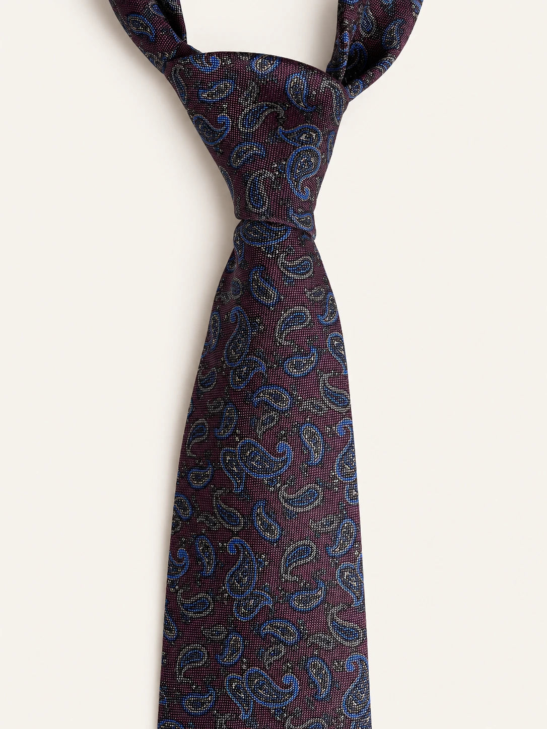 Burgundy Paisley Silk Tie