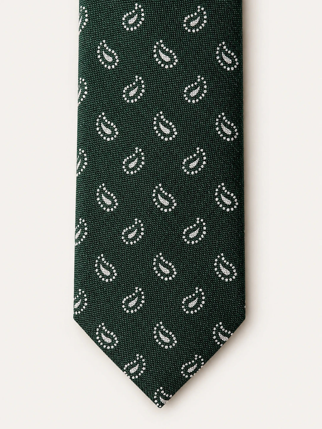 Forest Green Dotted Paisley Silk Tie