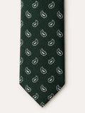 Forest Green Dotted Paisley Silk Tie