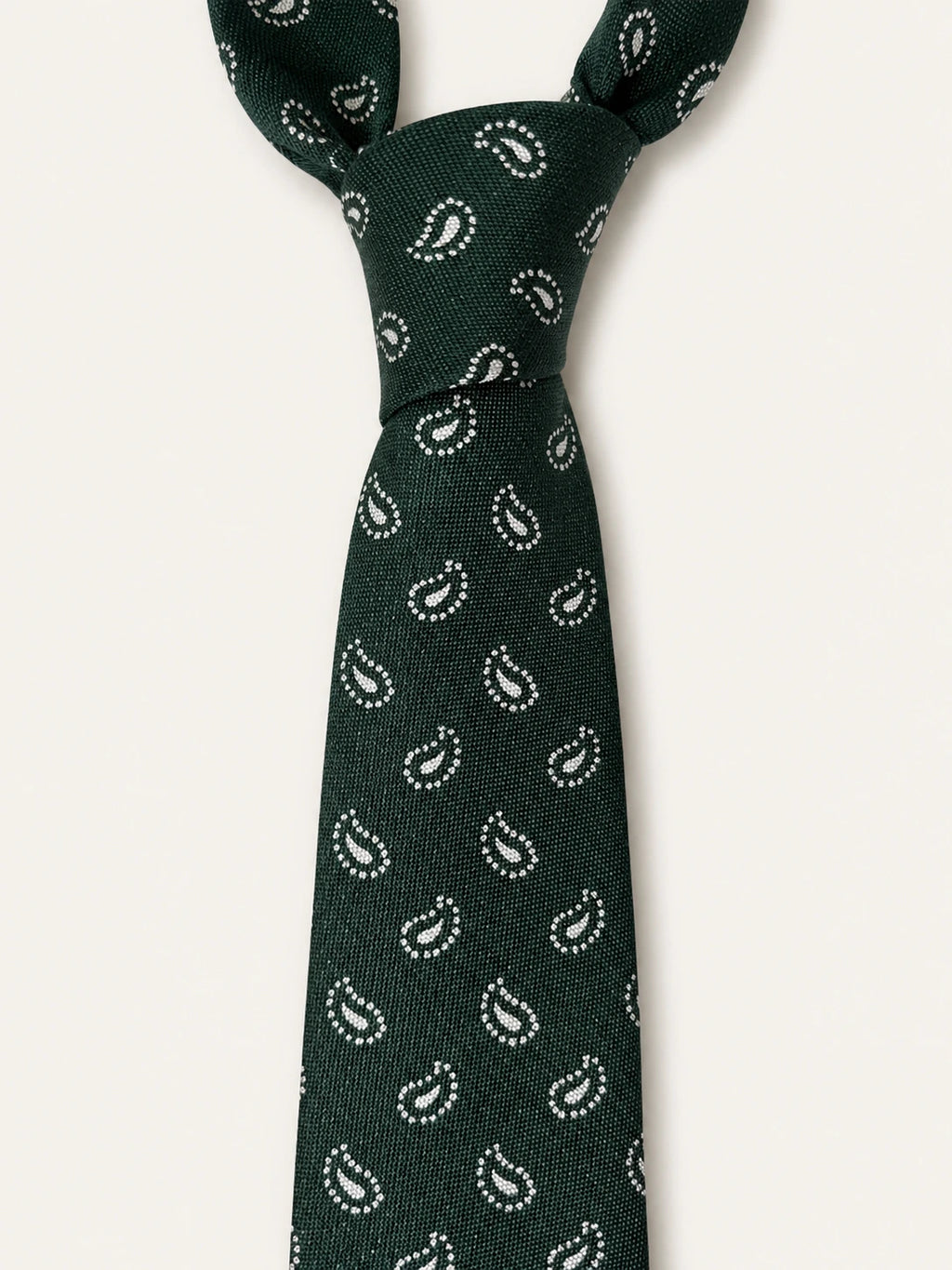 Forest Green Dotted Paisley Silk Tie