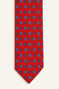 Scarlet Geometric Medallion Silk Tie