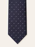 Navy Pin Dot Silk Tie