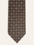 Khaki Floral Medallion Silk Tie