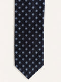 Midnight Geometric Jacquard Silk Tie