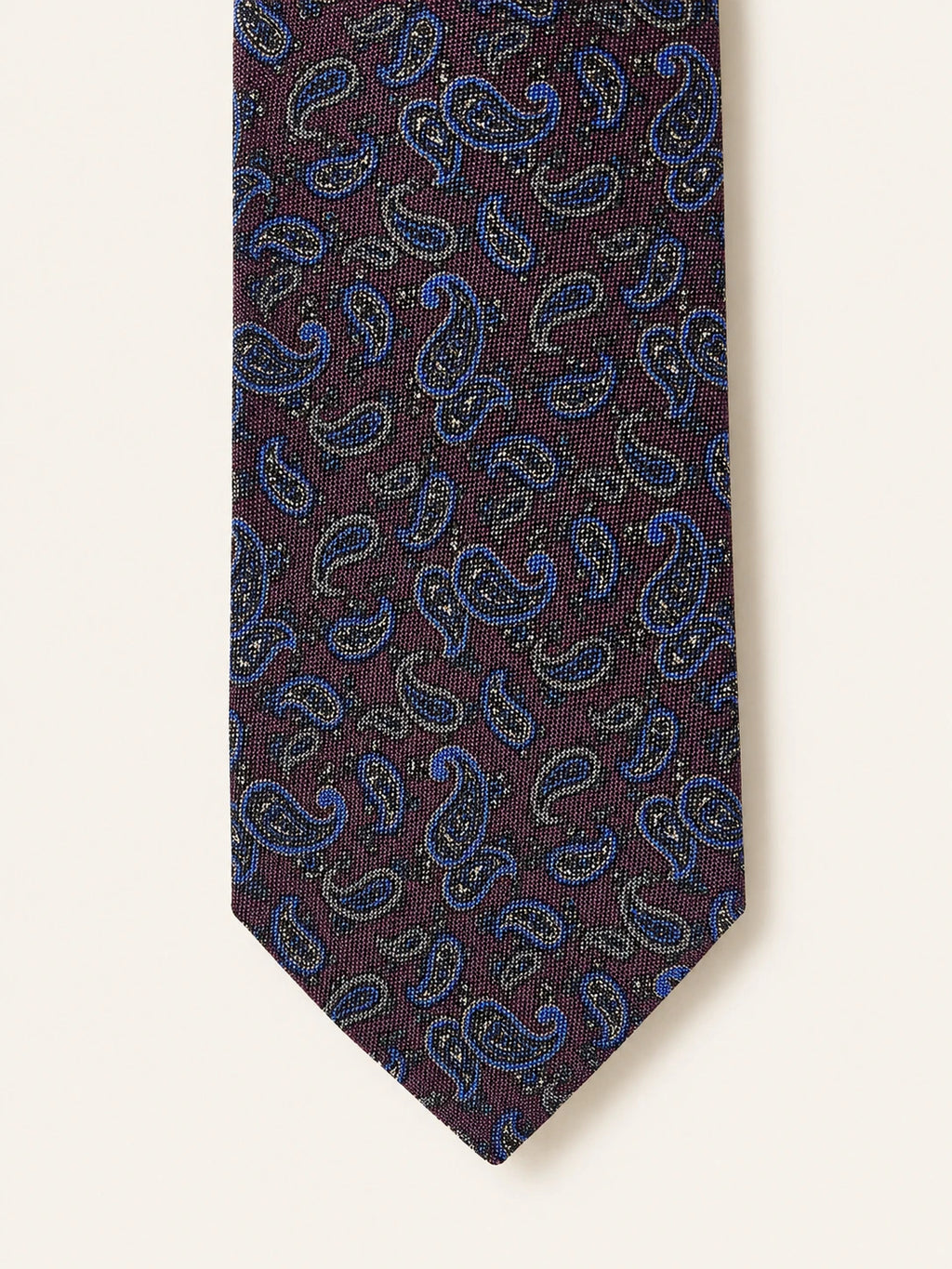 Burgundy Paisley Silk Tie