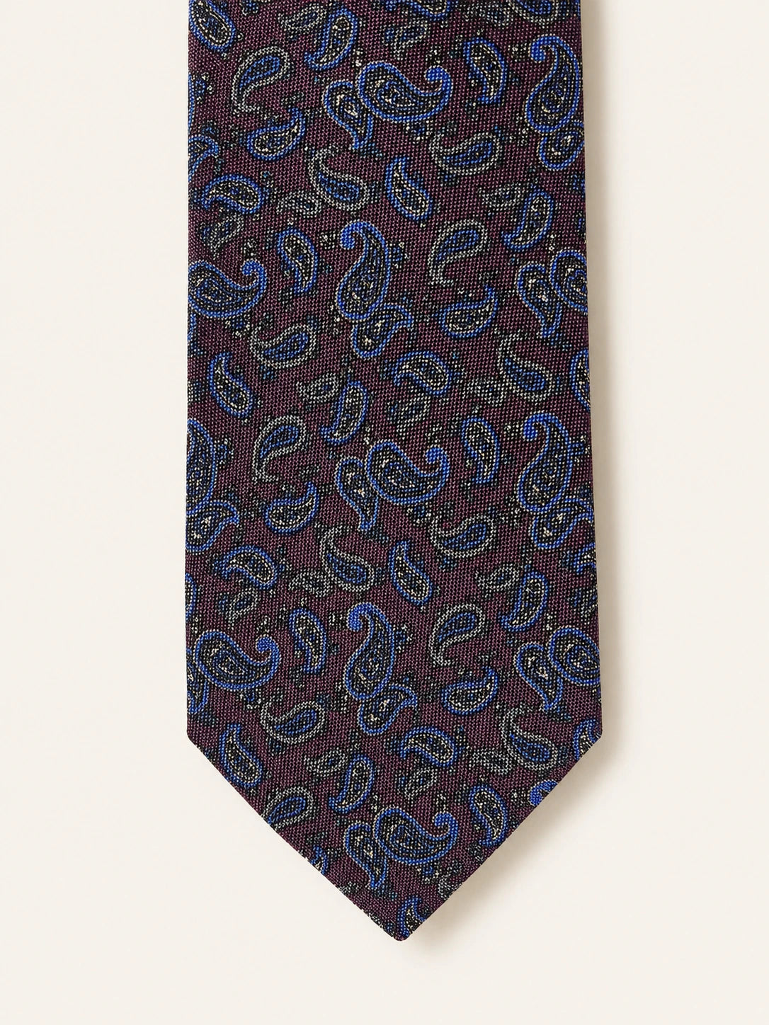 Burgundy Paisley Silk Tie