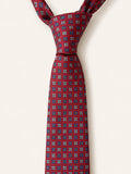 Crimson Floral Foulard Silk Tie