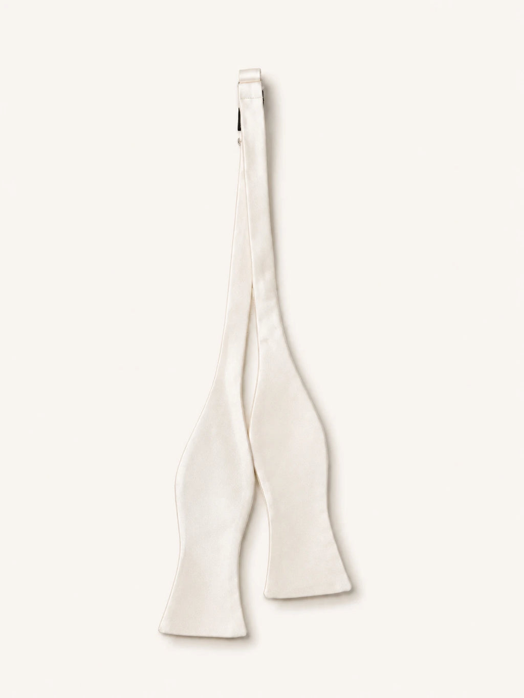Italian Silk Self-Tie Bow Tie — White
