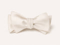 Italian Silk Self-Tie Bow Tie — White