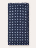 Italian Linen Scarf — Navy Dot