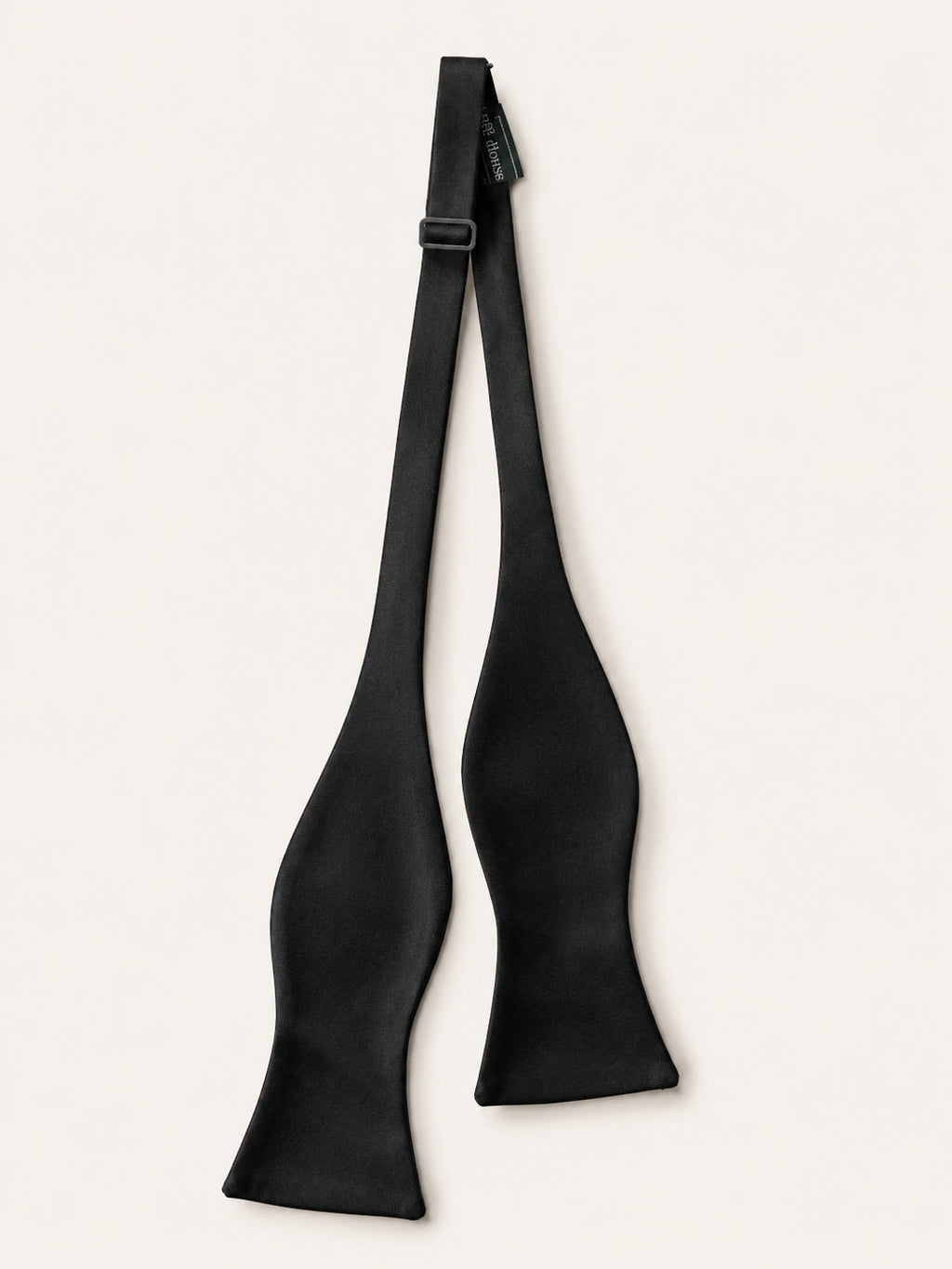 Italian Silk Self-Tie Bow Tie — Black