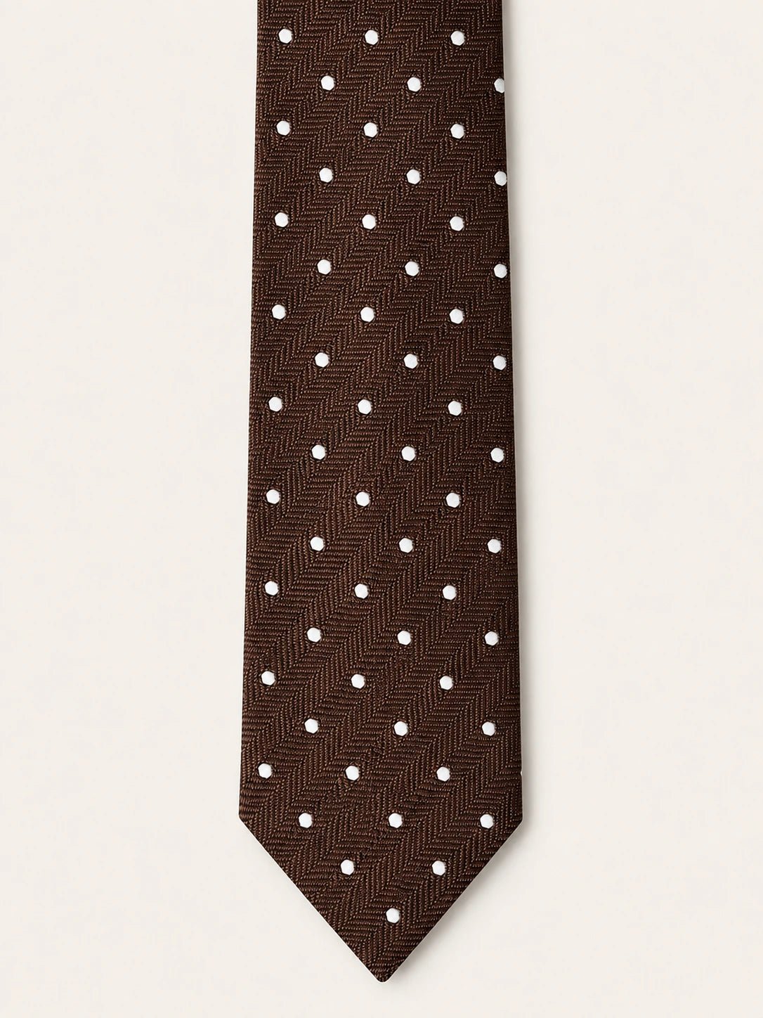 Espresso Silk Tie — The Pin Dot Motif - Redhouse & Bellew