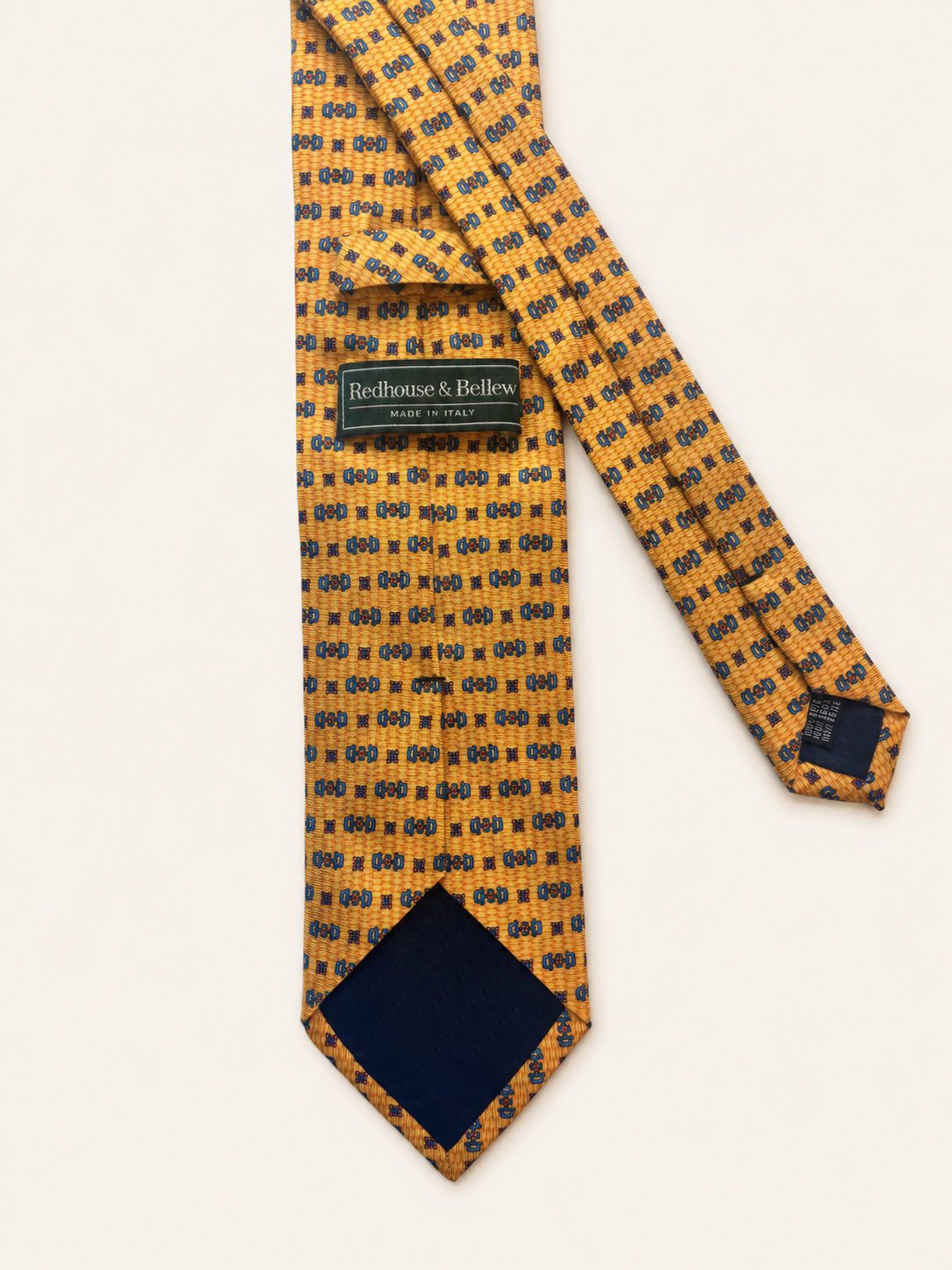 Gold Silk Tie — The Banded Link Motif - Redhouse & Bellew