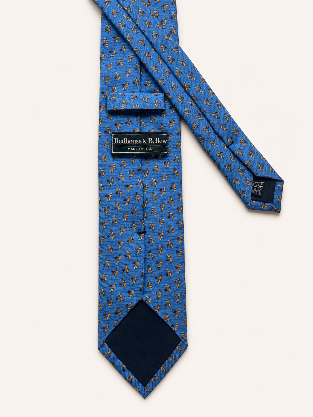 Navy Silk Tie — The Barmeath Motif - Redhouse & Bellew